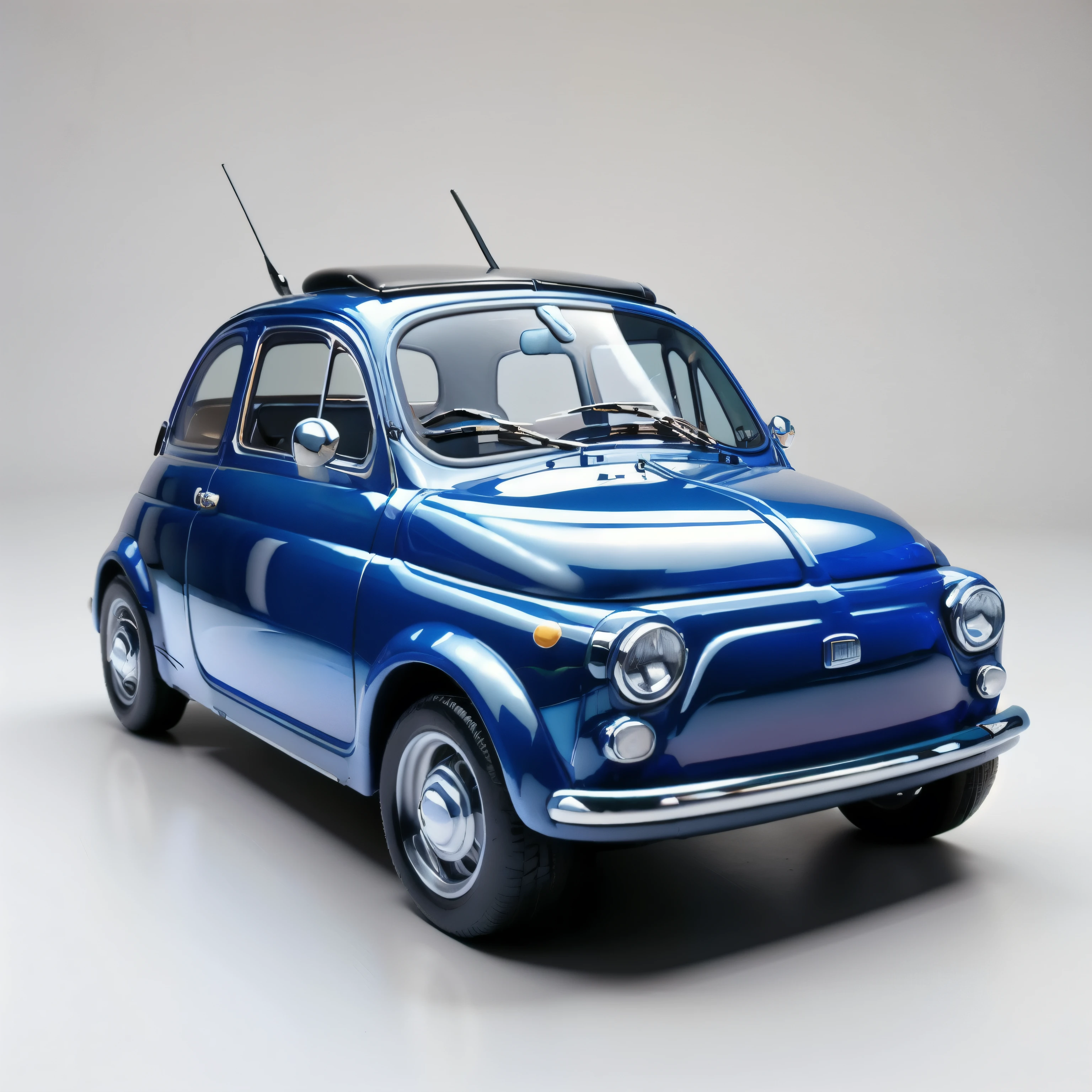 (masterpiece,Highest quality,Highest quality),Blue Fiat 500 plastic model,Matte Paint,Isometric 3D diorama,Hard light