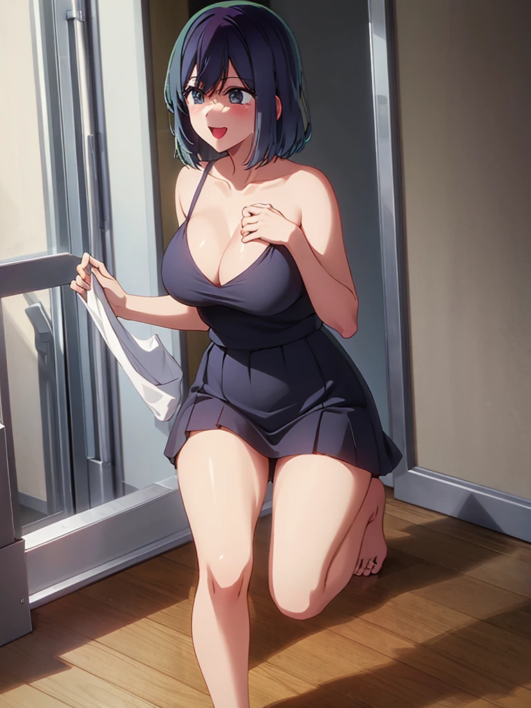 Highest quality、Ultra-high quality、woman、high school student、short hair、Completely naked、Large Breasts、woman器、smile、Open your mouth、Sticking out tongue、My face is wet with white fluid、Dripping saliva、woman器から白い液が流れる、Nipples get erect、White fluid coming out of nipples、On the floorで四つん這いになる、Bathroom、On the floor