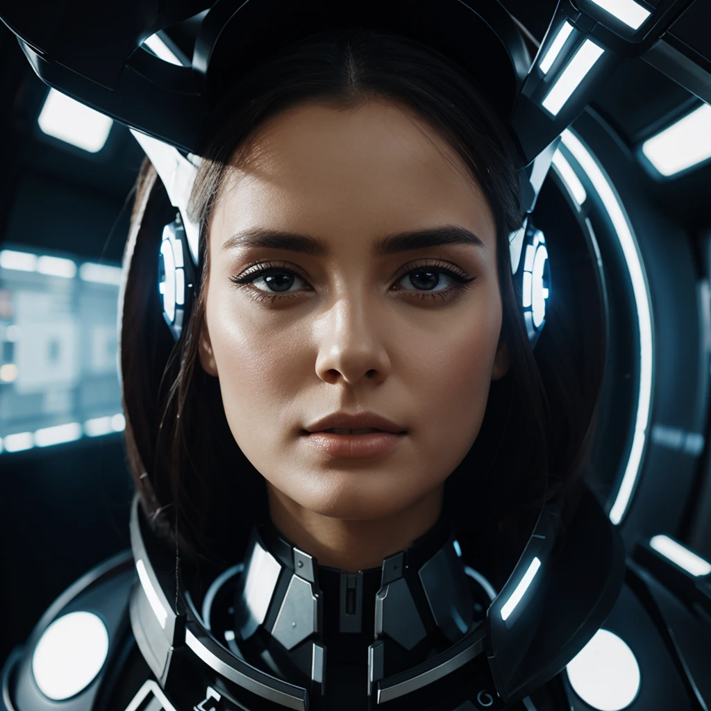 woman in headdress, on the planet, full length, seductive, very detailed visual portrait, symmetry! futuristic робототехник, nice, on another planet, extremely detailed shot of the goddess, beautiful cyborg girl, Jason Angle, keyframe, anthropomorphic _ Humanoid, futuristic, realistic and high quality 