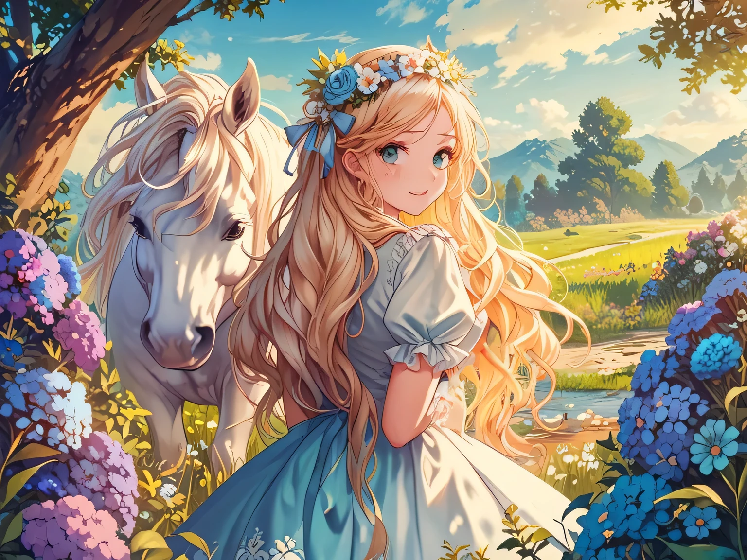 Blonde、Wavy Hair
