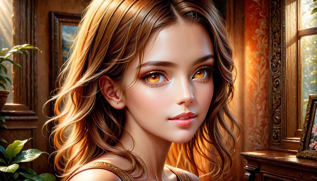 A young woman, beautiful detailed eyes, beautiful detailed lips, extremely detailed face and skin, long eyelashes, blowing a kiss to the viewer, smiling, elegant expression, soft lighting, warm color tones, cinematic composition, (best quality,4k,8k,highres,masterpiece:1.2),ultra-detailed,(realistic,photorealistic,photo-realistic:1.37),portrait,natural lighting,detailed background,intricate details,warm color palette,dreamy atmosphere