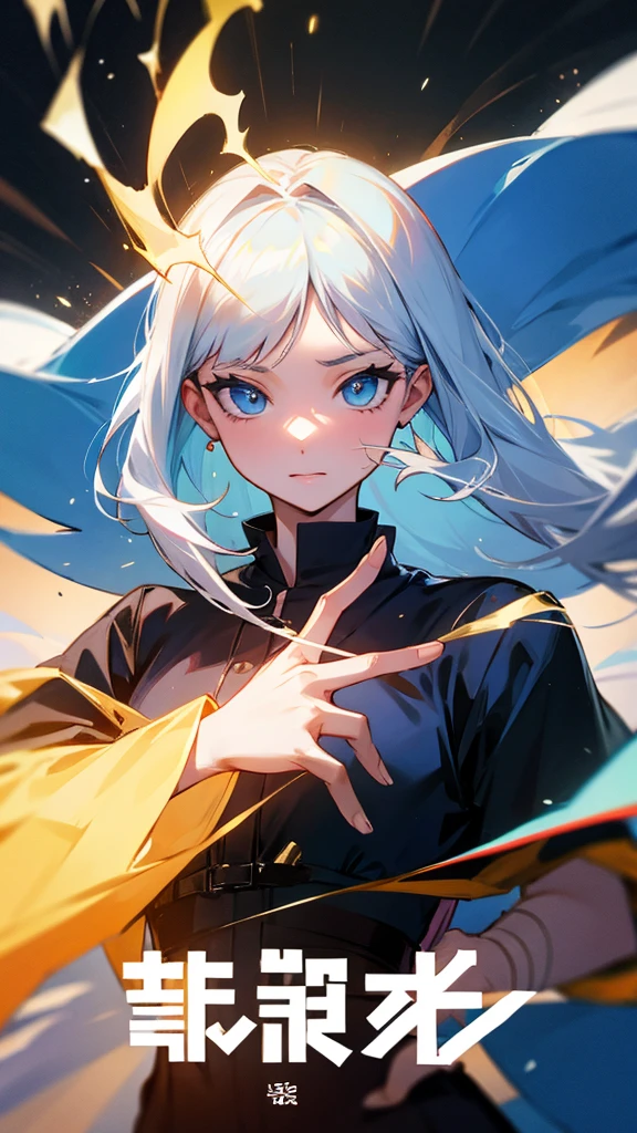 1 Girl、solo、Anime style painting、Upper body close-up、smile、From the side, impression, (Oil), Green and orange tones、Silver Hair, (Sparkling Blue Eyes)、Delicate contours、Park under the moonlight、Background Blur, The depth of the drawn border