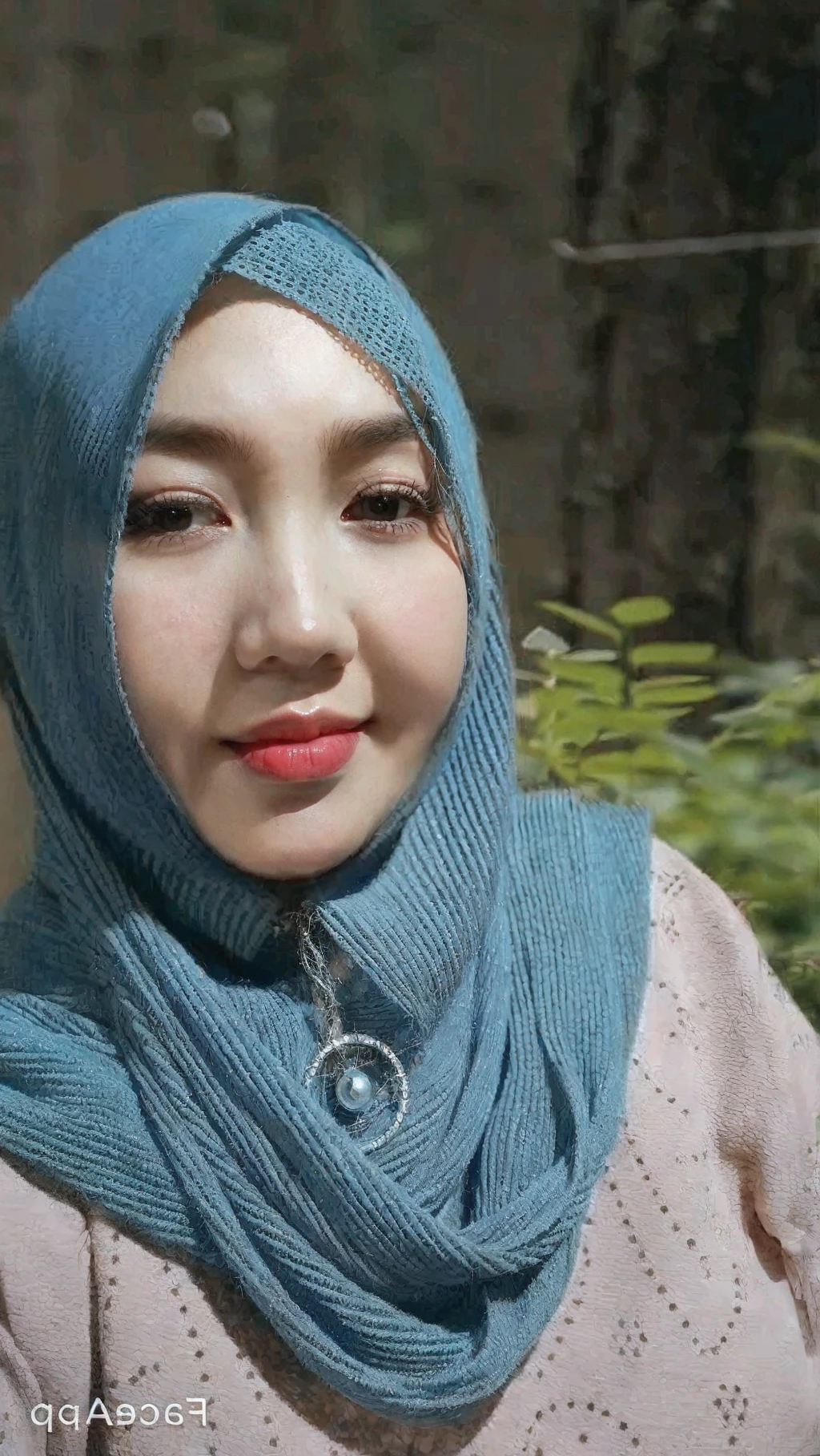 1 Girls, Standing Front House , Background A House And Blue sky, She is Body Goal Perfect A make hijab collor blue , loungh Style Of vivid Photografy 8K Resolations