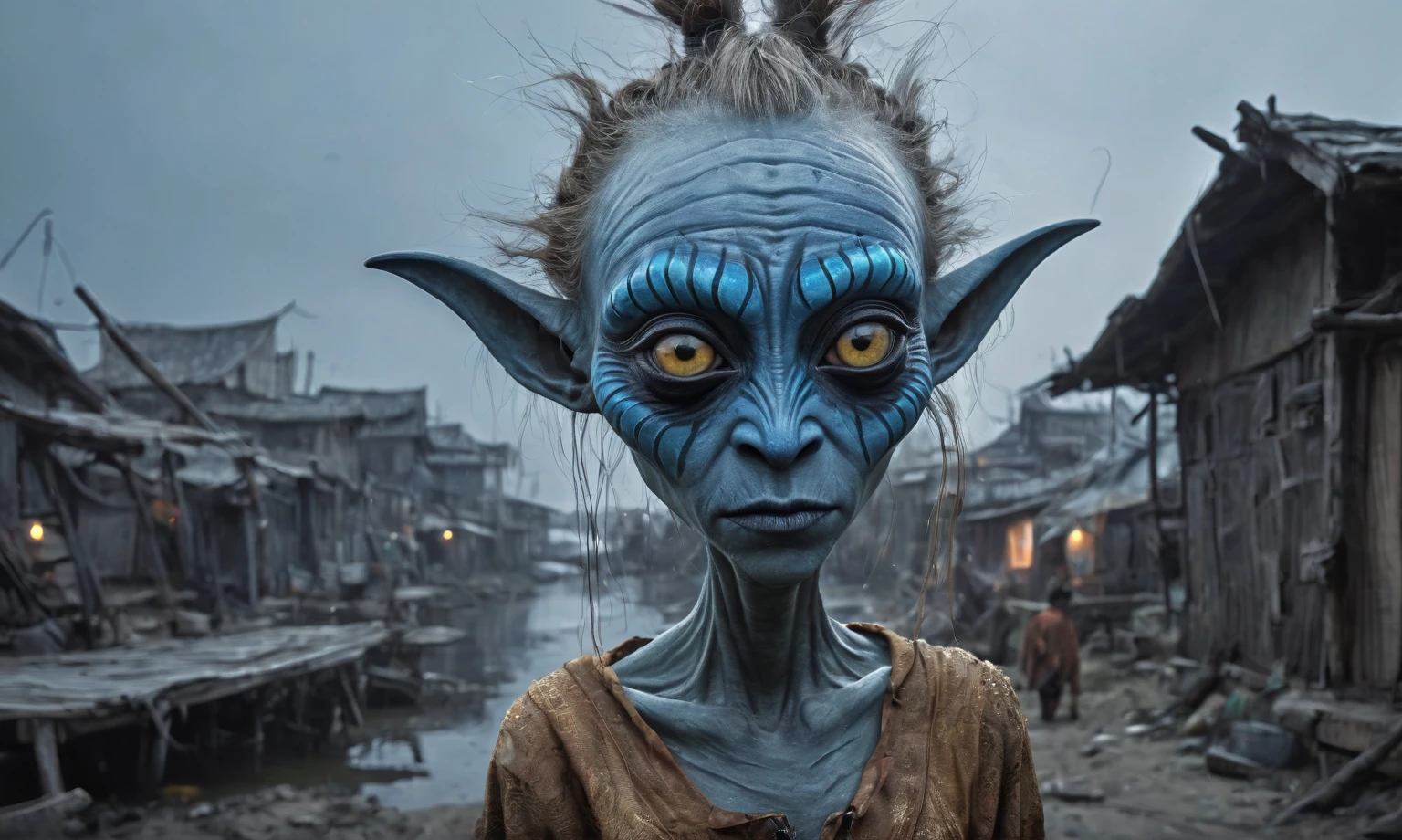 pretty face,eyebrow up,full body length shot,niobium ahsoka tano,full body length shot,beggar niobium Manganite The Alien Entity, babychild, wants eat,survival in criminal city of future,Cinematic,ginger, Technicolor,natural skin textures, hyper realism, hyper detailed,Extremely detailed,High contrast,Masterpiece,Realism,Ultra Detailed, intricate details,realistic humid leather, cinematic style,irina yermolova,high contrast,hdr,extremely detailed, [deep night landscape],masterpiece,intricate details,faded,eyes extremely detailed,Silverclaw,view from height,full-body-shot,High contrast,Masterpiece,Realistic,Ultra Detailed,intricate details,realistic humid skin,extremly intricate,realism,photorealism, cinematic style,irina yermolova,HDR,((Wangechi Quality)),extremely detailed, [night landscape],masterpiece,intricate details,faded,eyes extremely detailed, high detailed eyes,16k resolution,RAW, Nikon Z9,chinese orc's village of fishers on seaside,authentic,full body length,Labradorite babygirl,native italian troll ,pretty face,eyebrow up,full body shot,ominous landscape,glate gray atmosphere,by art Simon Stalenhag,Nicola Samori,(((Wangechi Mutu))),prime colors,urban,extremely detailed,masterpiece,intricate details,faded,eyes extremely detailed, high detailed eyes,4k resolution,RAW, Nikon Z9,scary town,stalker,goblin,Dubai of United Arab Emirates,Venice Mask