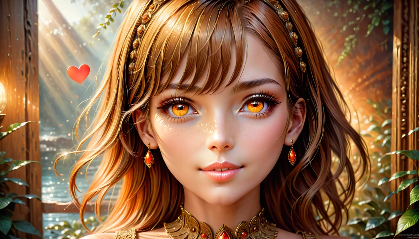 A young woman, beautiful detailed eyes, beautiful detailed lips, extremely detailed face and skin, long eyelashes, blowing a kiss to the viewer, smiling, elegant expression, soft lighting, warm color tones, cinematic composition, (best quality,4k,8k,highres,masterpiece:1.2),ultra-detailed,(realistic,photorealistic,photo-realistic:1.37),portrait,natural lighting,detailed background,intricate details,warm color palette,dreamy atmosphere, blowing kiss, heart
