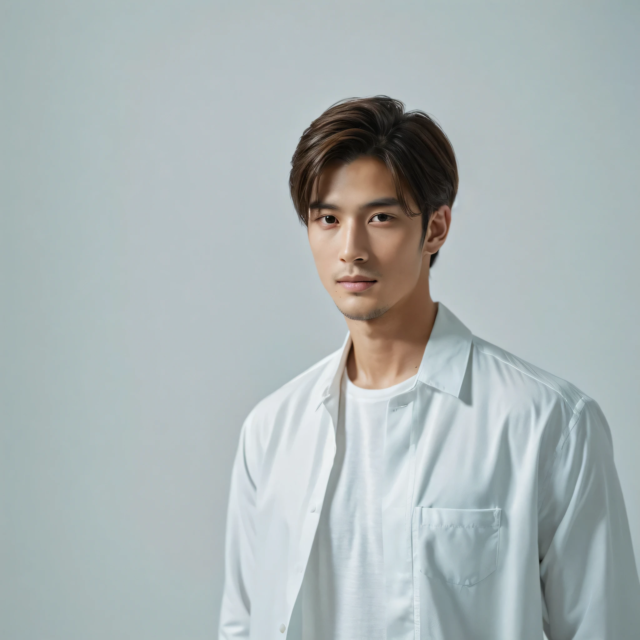 a handsome man, white background