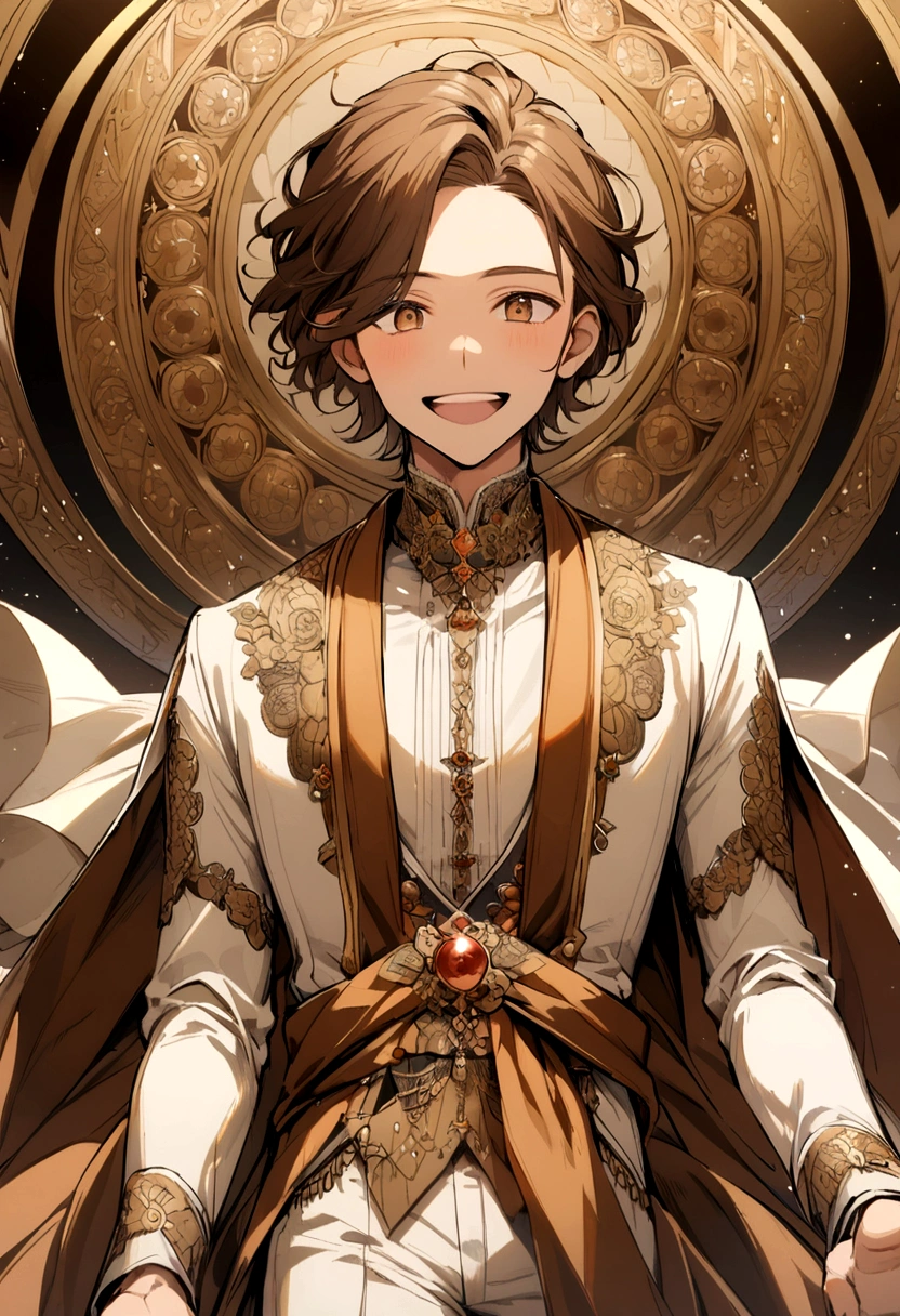 Brown eyed boy,Tall brown hair