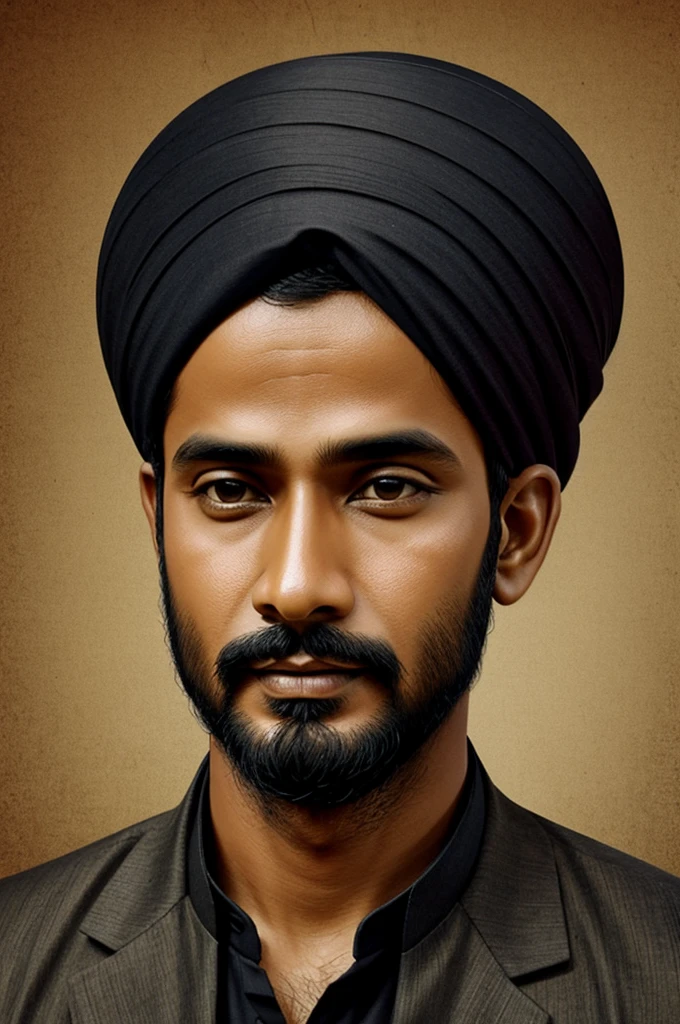 Illustration art of a man wearing Dhaka topi