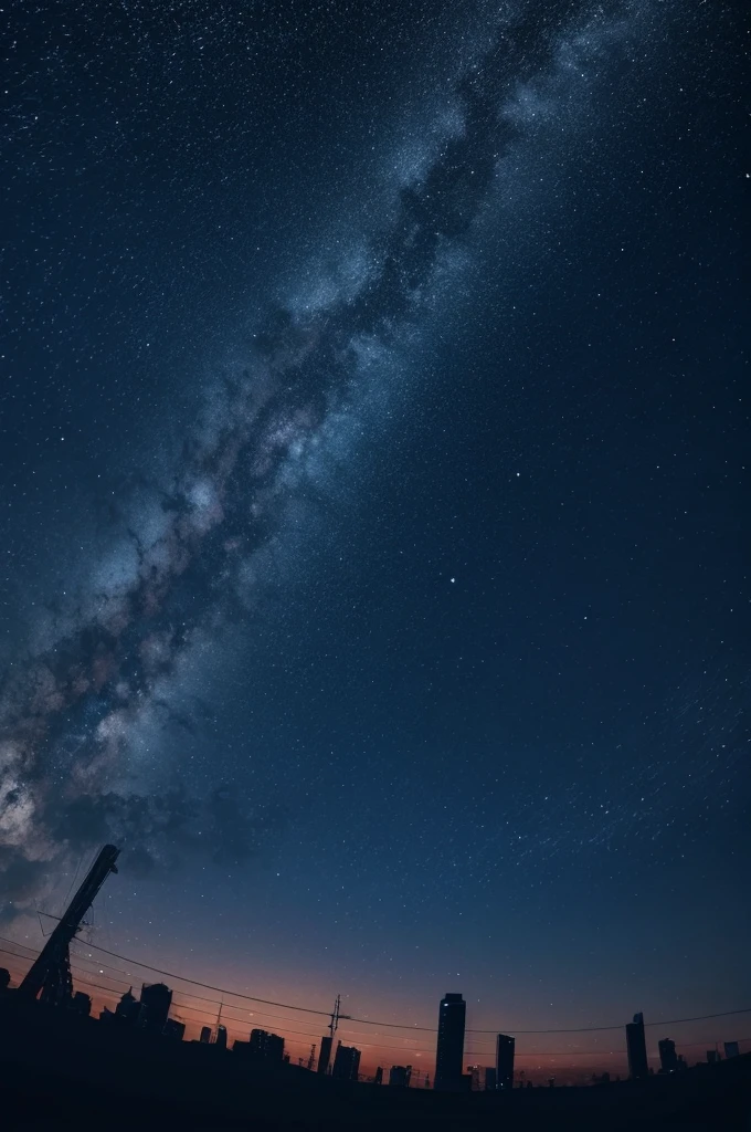 Night sky in 3d animation