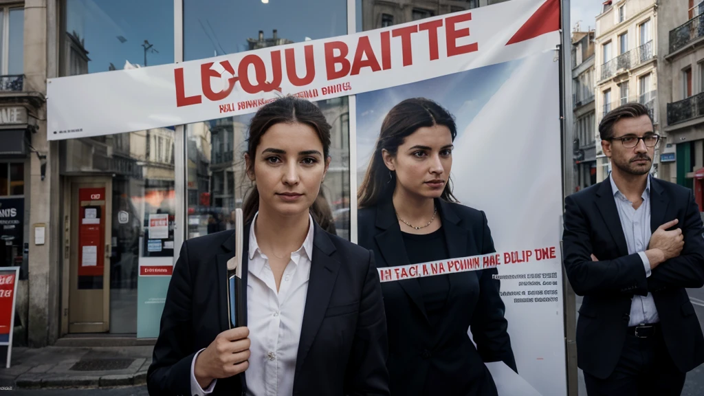 fait une affiche avec une flèche dirigée par la gauche et qui indique un accès comptoir, l'entreprise se nomme Exaseal