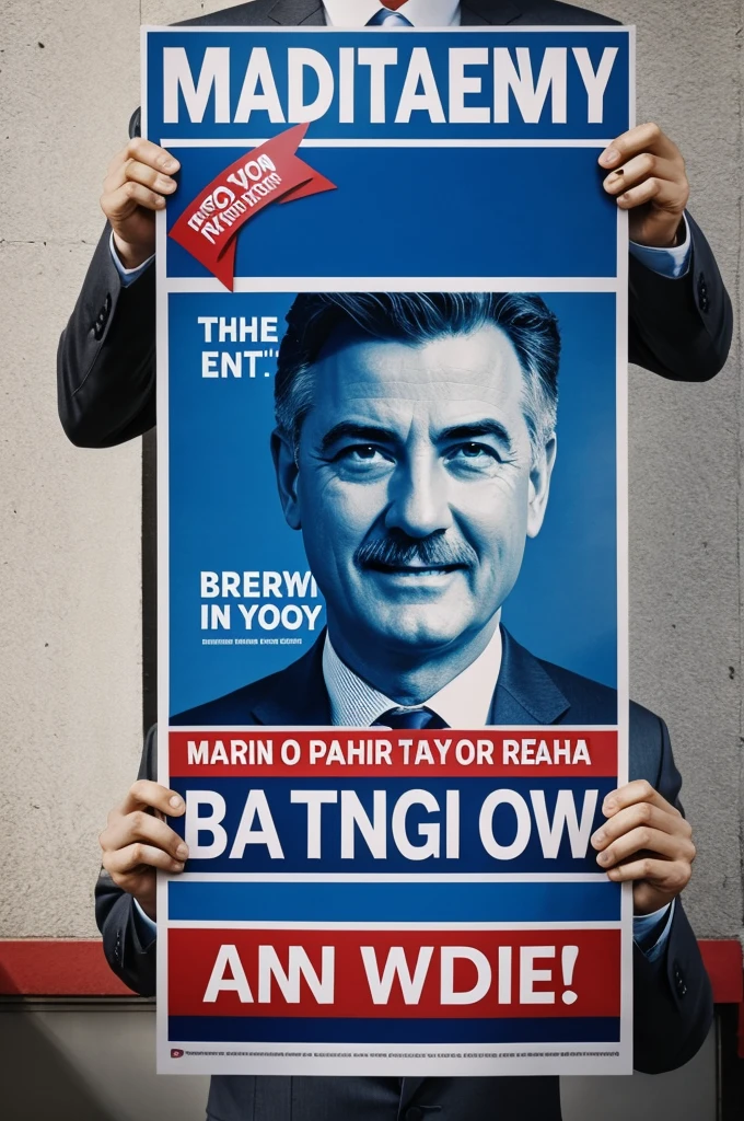 "A mayoral election poster with the main text 'Vote Nils for mayor!' and the slogan 'Together for a better future'.