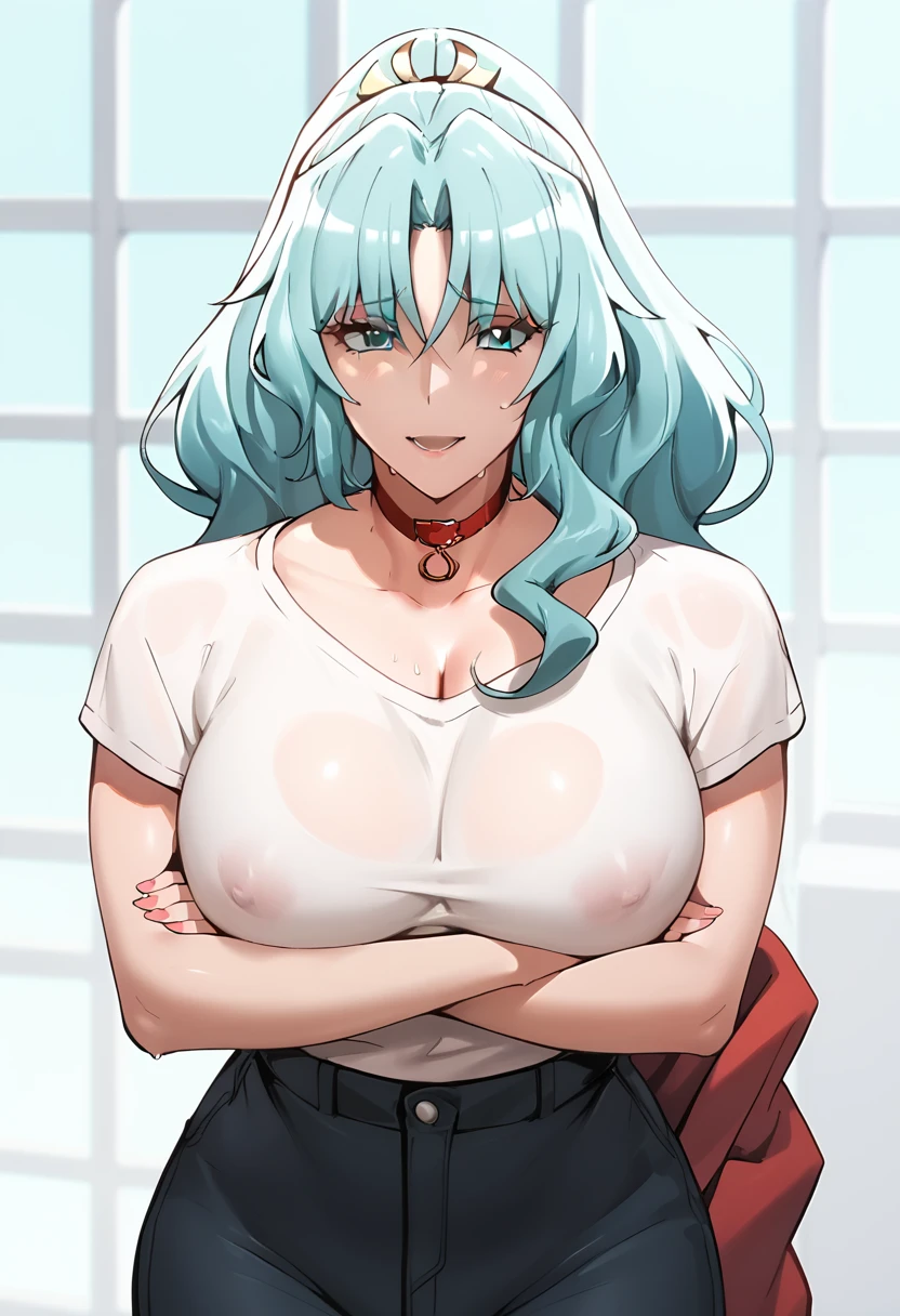 masterpiece, Highest quality,Mature Woman,choker,motion_lines,tomoe,armless amputee, legless amputee,