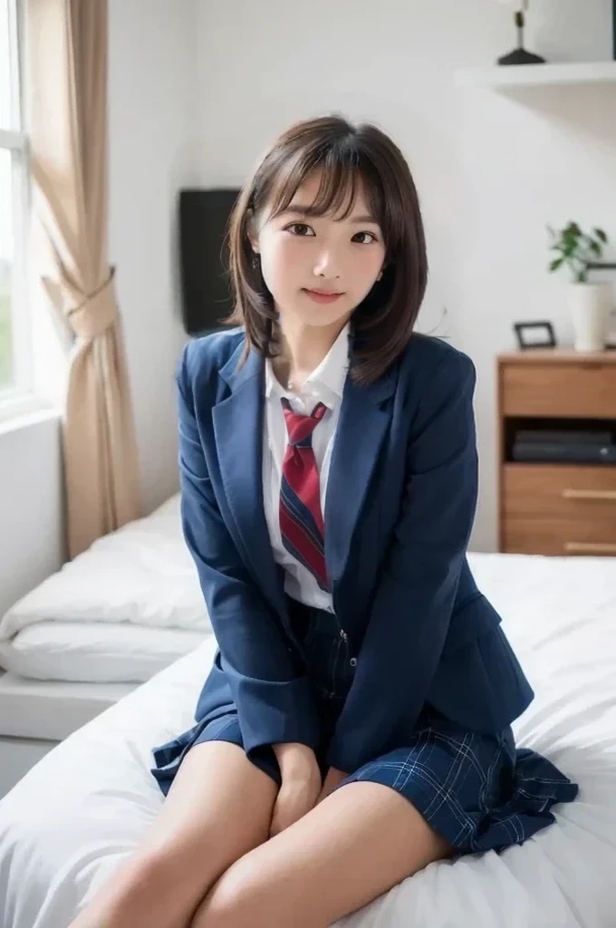 Big uniform ribbon、Stripe pattern、Ribbon tie、red