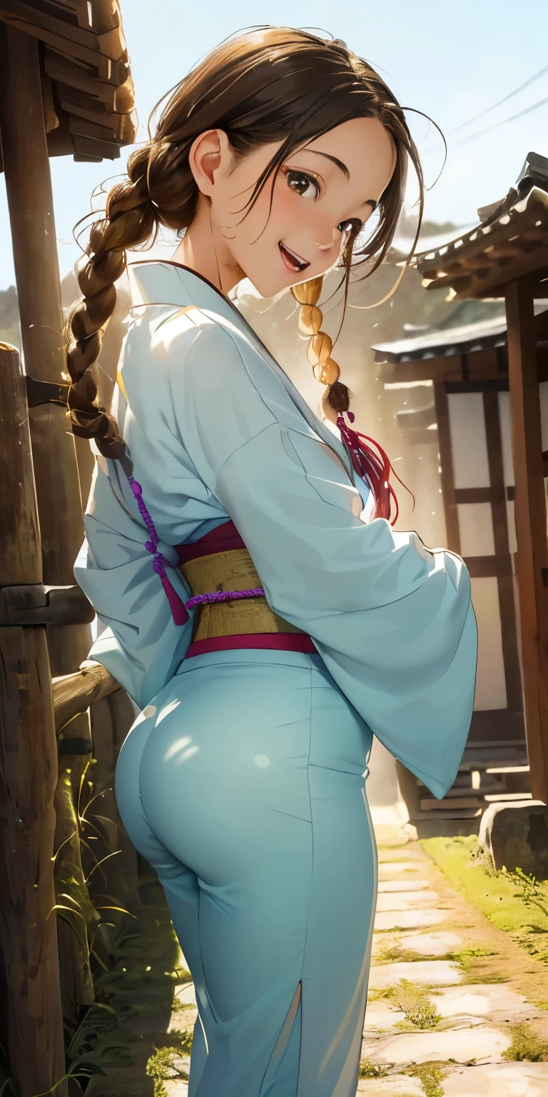 Braided hair((Highest quality))Face Real、(1. Glowing Skin.4)Extreme close-up from below(((Laugh and be sexy)))((masterpiece)、(1. Glowing Skin.1.4)Emphasize the hips、((Japanese countryside、))Big Ass、((()))'Stick your ass in my face、((Red T-shirt))(Wearing red lace panties、)Black bob hair、Sexy pose、((The bottom half is white lace panties.、Please wear a red garter belt))、Breast enlargement、Neon lights of a rural town at dusk、(Various poses)