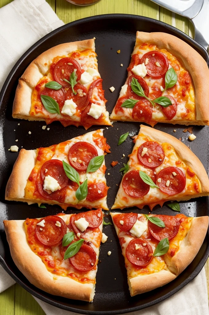 Mini cheese and pepperoni pizza