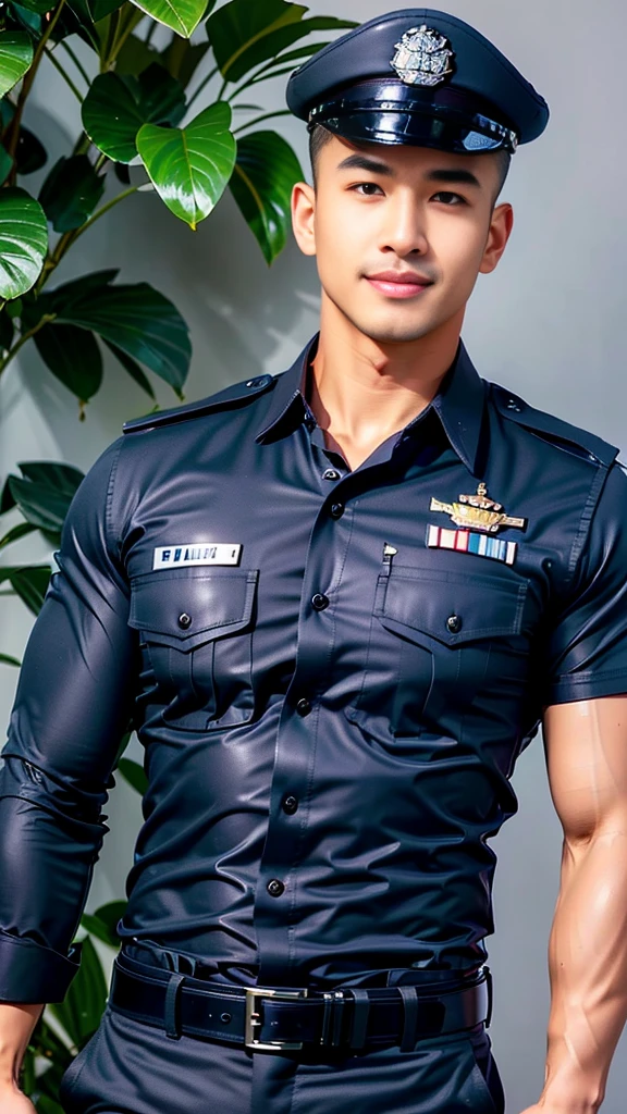 
(Create a masterpiece: 1.2),(CGI art:1.3),(realistic:1.5),(After processing:1.3),(Sharp focus:1.3),10,1 man, smile, (Wear a navy blue police shirt.),  Korean guy , korean men, (High gloss details), chest muscles, large arm muscles, blood vessel, Big muscles, Broad shoulders, looking at the audience, Balancing the eyes, desert
