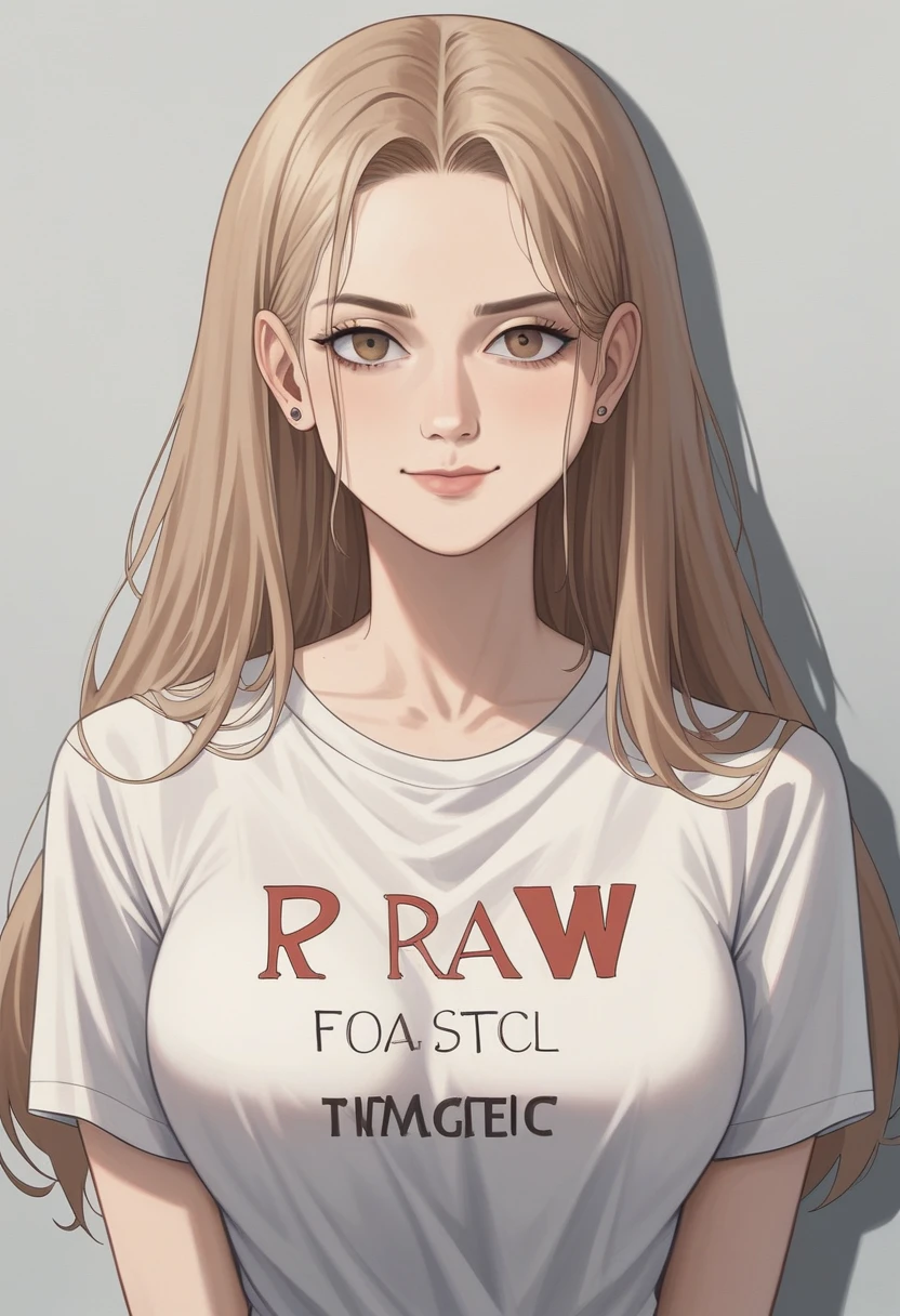 (masterpiece:1.3), (8K, Photorealsitic, Raw photography, Top image quality: 1.4), Japanese college girl、(Random hairstyles:1.2)、cleavage of the breast:1.1、Super Detail Face、Eye of Detail、double eyelid、Bring your chest together、sharp focus:1.2、prety woman:1.4、light brown hair、top-quality、masterpiece、超A high resolution、(Photorealsitic:1.4)、Highly detailed and professional lighting smile、Loose and light shirt、Shoulder out、slender、serious facial expression、long-haired