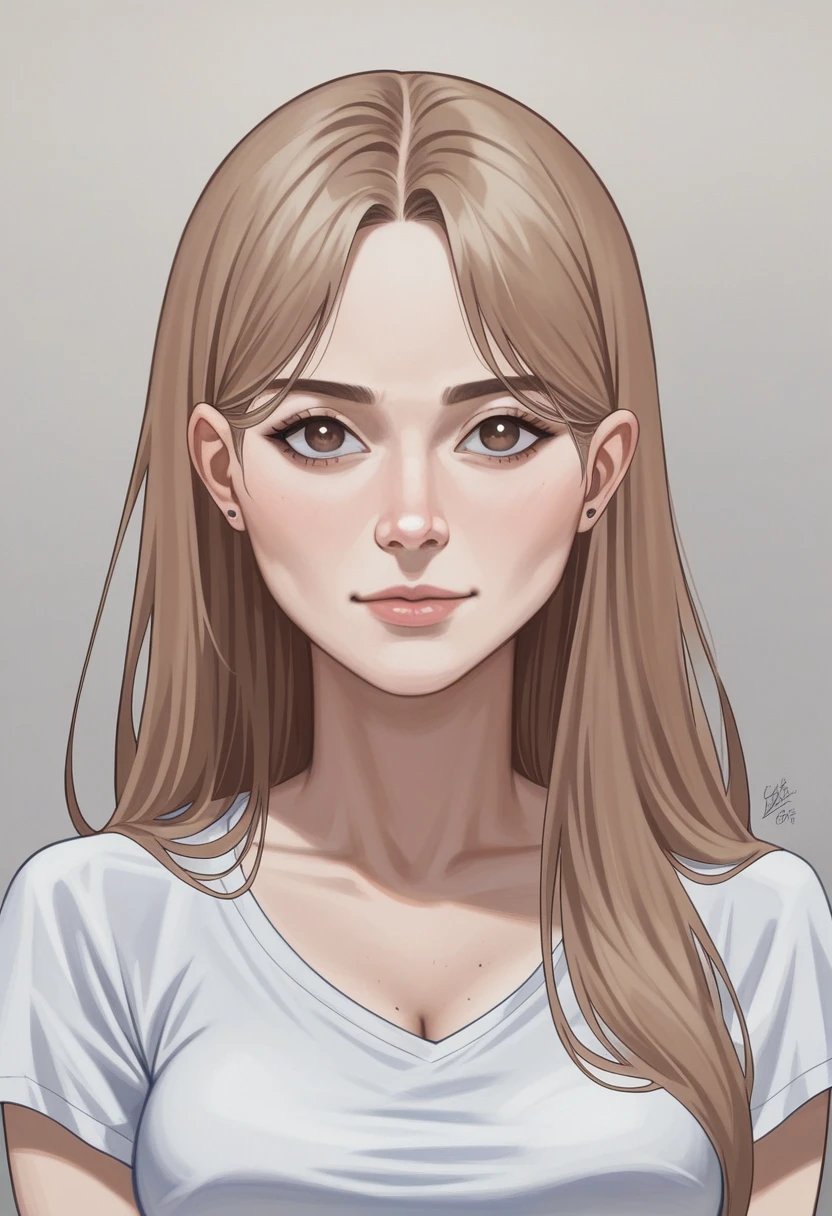 (masterpiece:1.3), (8K, Photorealsitic, Raw photography, Top image quality: 1.4), Japanese college girl、(Random hairstyles:1.2)、cleavage of the breast:1.1、Super Detail Face、Eye of Detail、double eyelid、Bring your chest together、sharp focus:1.2、prety woman:1.4、light brown hair、top-quality、masterpiece、超A high resolution、(Photorealsitic:1.4)、Highly detailed and professional lighting smile、Loose and light shirt、Shoulder out、slender、serious facial expression、long-haired