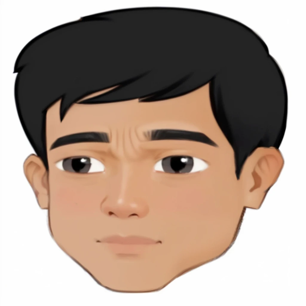 a cartoon image of a man with a black hair and a black eye, south east asian with round face, asian male, avatar for website, detailed face of a asian boy, upper body avatar, avatar image, upper body 2d game avatar, headshot profile picture, telegram sticker, alex miranda, asian face, boy with neutral face, roblox avatar, discord profile picture
