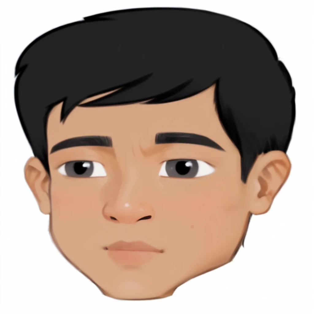 a cartoon image of a man with a black hair and a black eye, south east asian with round face, asian male, avatar for website, detailed face of a asian boy, upper body avatar, avatar image, upper body 2d game avatar, headshot profile picture, telegram sticker, alex miranda, asian face, boy with neutral face, roblox avatar, discord profile picture
