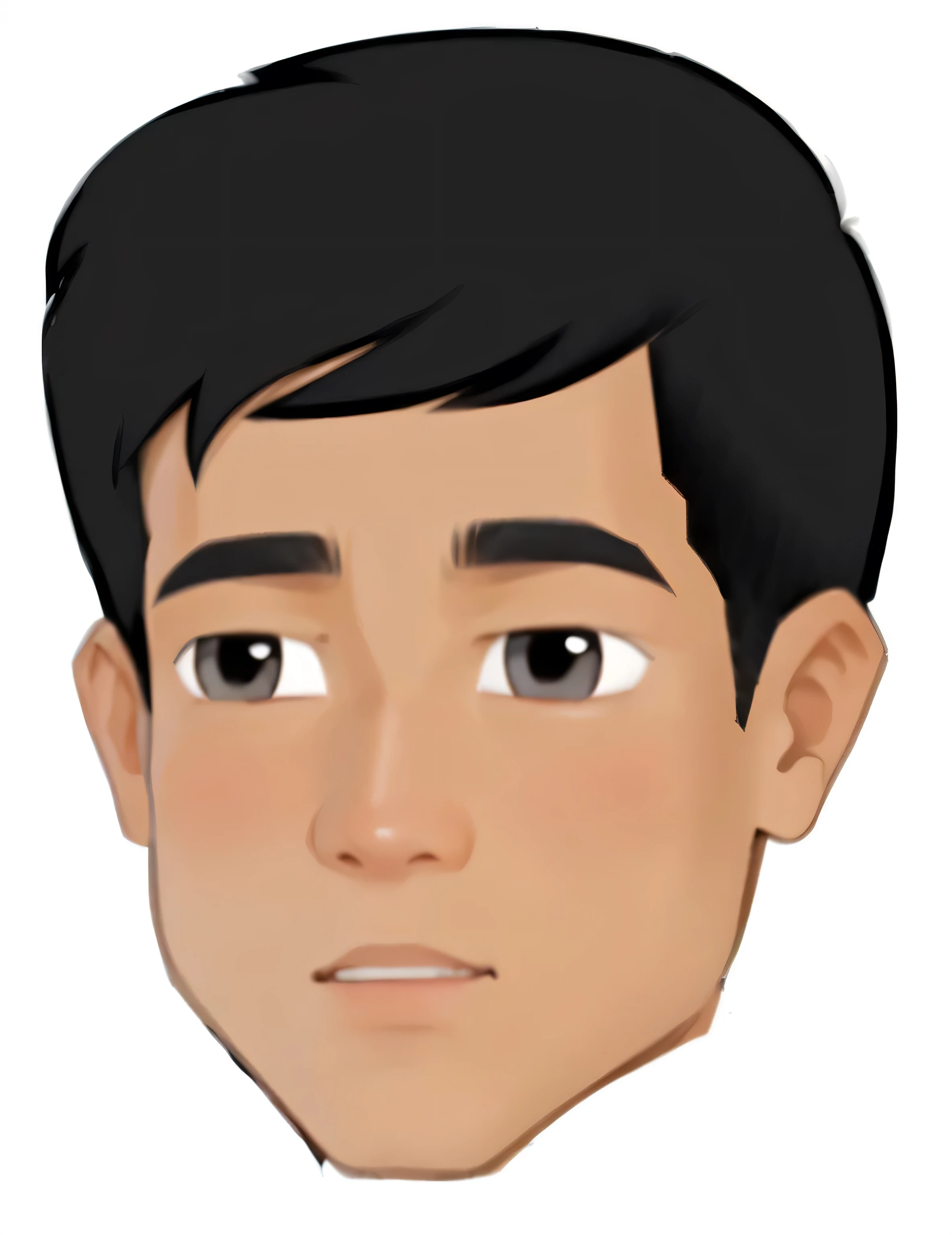 a cartoon image of a man with a black hair and a black eye, south east asian with round face, asian male, avatar for website, detailed face of a asian boy, upper body avatar, avatar image, upper body 2d game avatar, headshot profile picture, telegram sticker, alex miranda, asian face, boy with neutral face, roblox avatar, discord profile picture