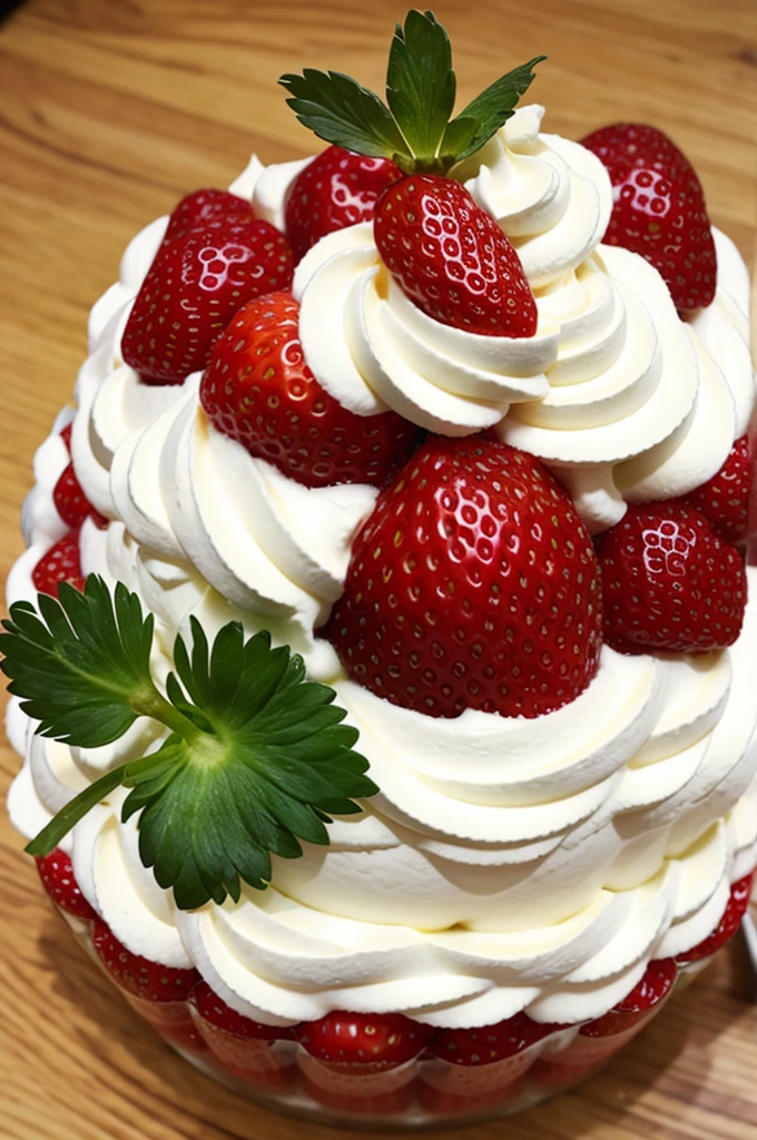 Word strawberries with cream logo