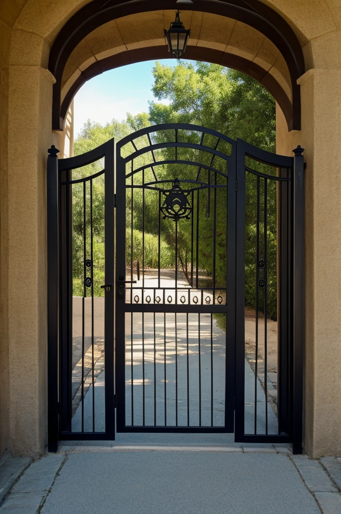 Gate and inside the gate there is an hill with a mask on top (choose the mask)