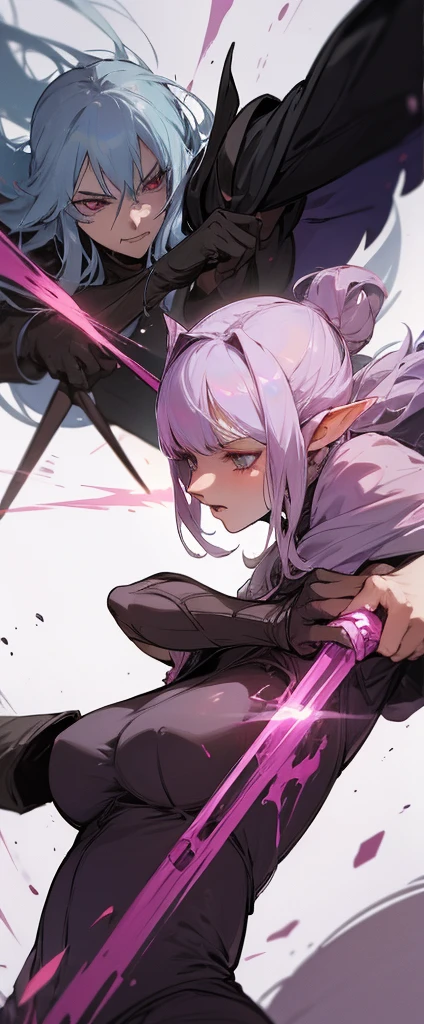 A daemonette of Slaanesh fighting Gandalf