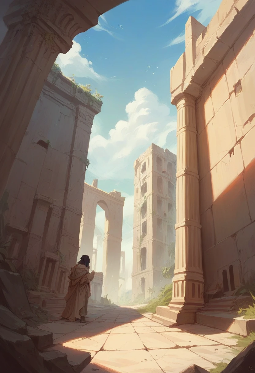 Ruins of Babylon: An image showing the remains of the city walls, the Ishtar Gate, or other archaeological sites.