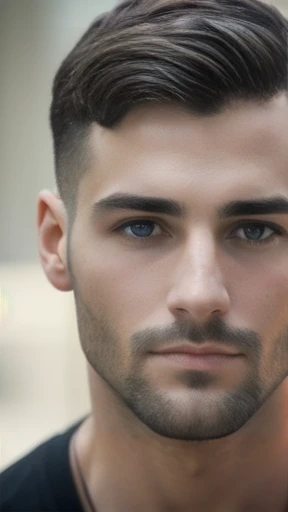  a  jew man short hair  focus on the face, color photo