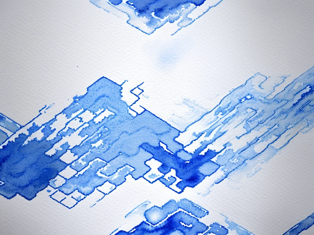 Vector japanese geometric seamless pattern background, Watercolor vibration blue and white