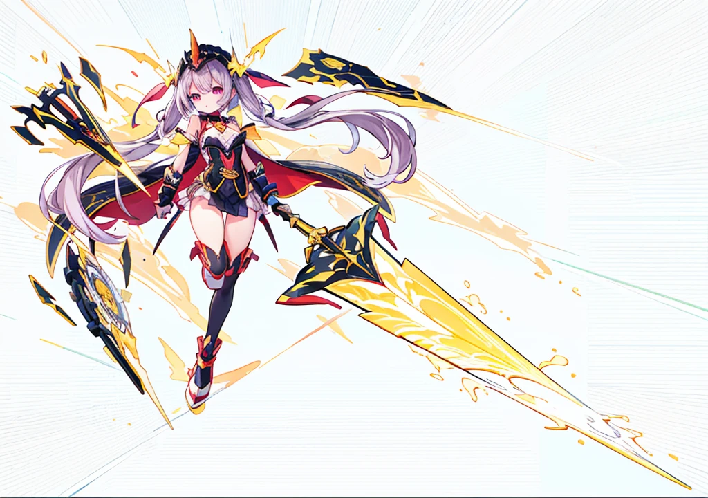 Generate the same character as the image, Full HD, 4K, no blur, neon lights around, lightning around the character, the loli anime magical girl style character,