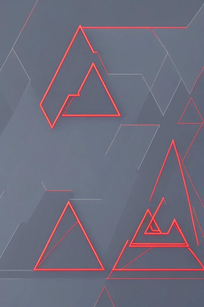 CREATE A logo with a modern triangle, With name "ALYNS" in the center of Logo, I want this logo with a black background, the Triangle in Neon red color, as well as the name Alyns in the center in Neon red color with gray edges