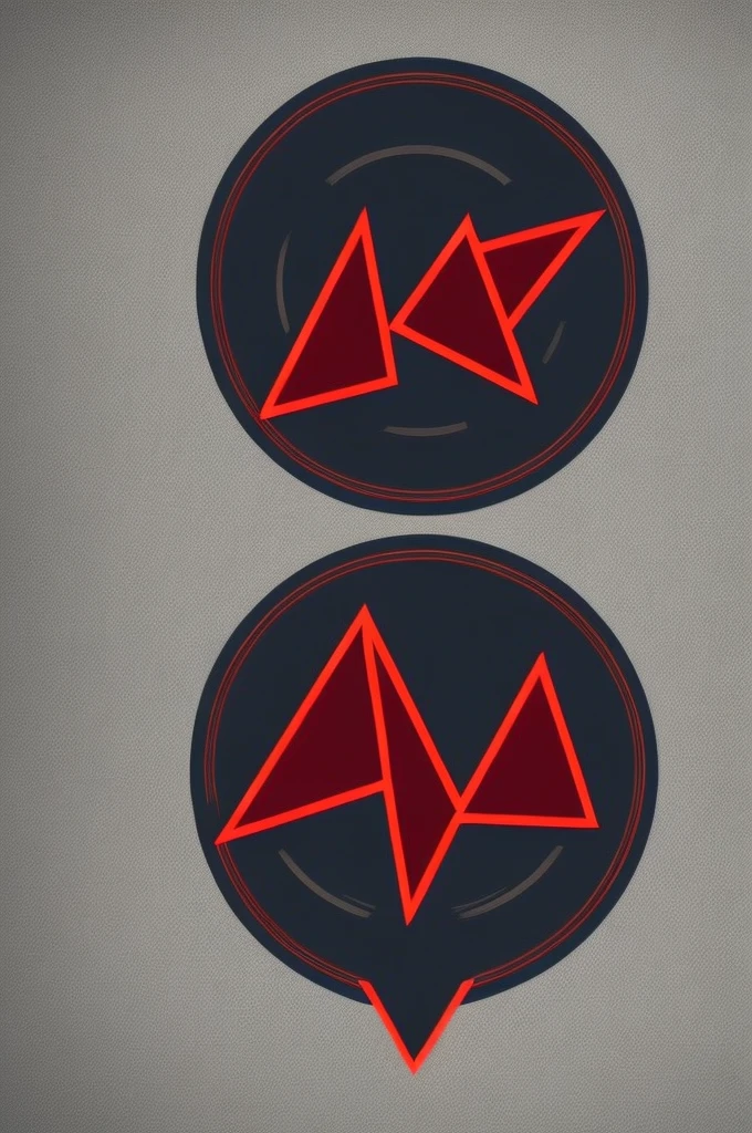CREATE A logo with a modern triangle, With name "ALYNS" in the center of Logo, I want this logo with a black background, the Triangle in Neon red color, as well as the name Alyns in the center in Neon red color with gray edges