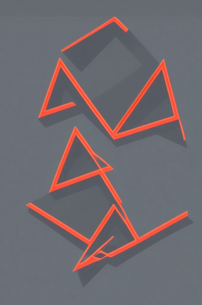 CREATE A logo with a modern triangle, With name "ALYNS" in the center of Logo, I want this logo with a black background, the Triangle in Neon red color, as well as the name Alyns in the center in Neon red color with gray edges