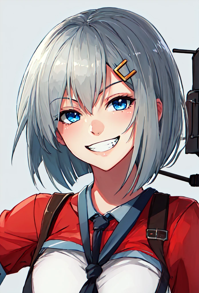 best quality, masterpiece, highres, solo, {hamakaze_kantaicollection:0.90}, evil_grin, evil_smile, grin, portrait, looking at viewer