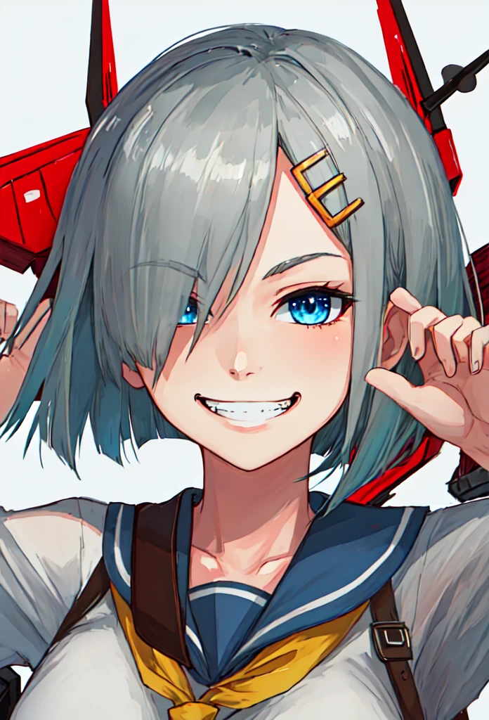 best quality, masterpiece, highres, solo, {hamakaze_kantaicollection:0.90}, evil_grin, evil_smile, grin, portrait, looking at viewer