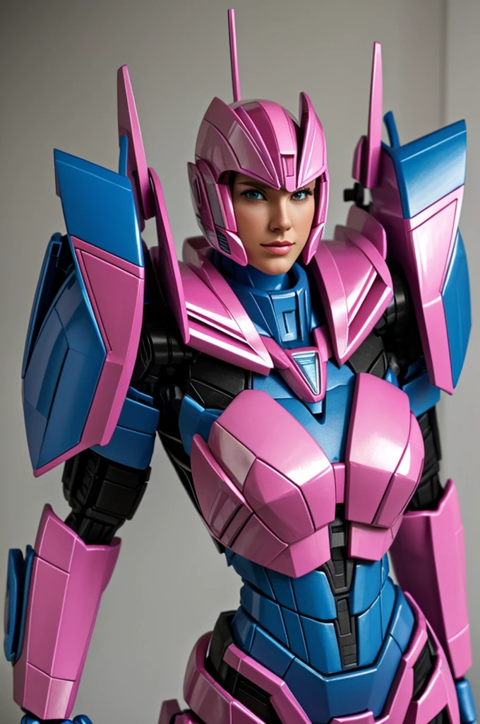transformers arcee pink and blue color, sexy