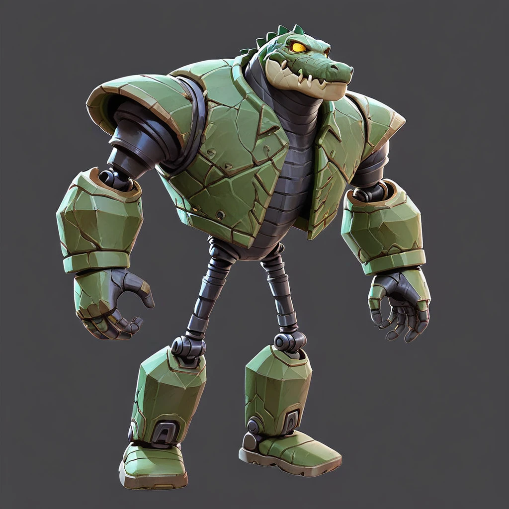 multiversus, full body, Kamen rider, robot crocodile motif, dark green colour 