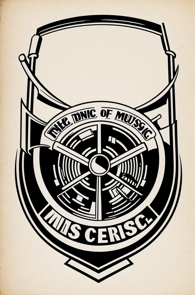 Draw the shield of a music band