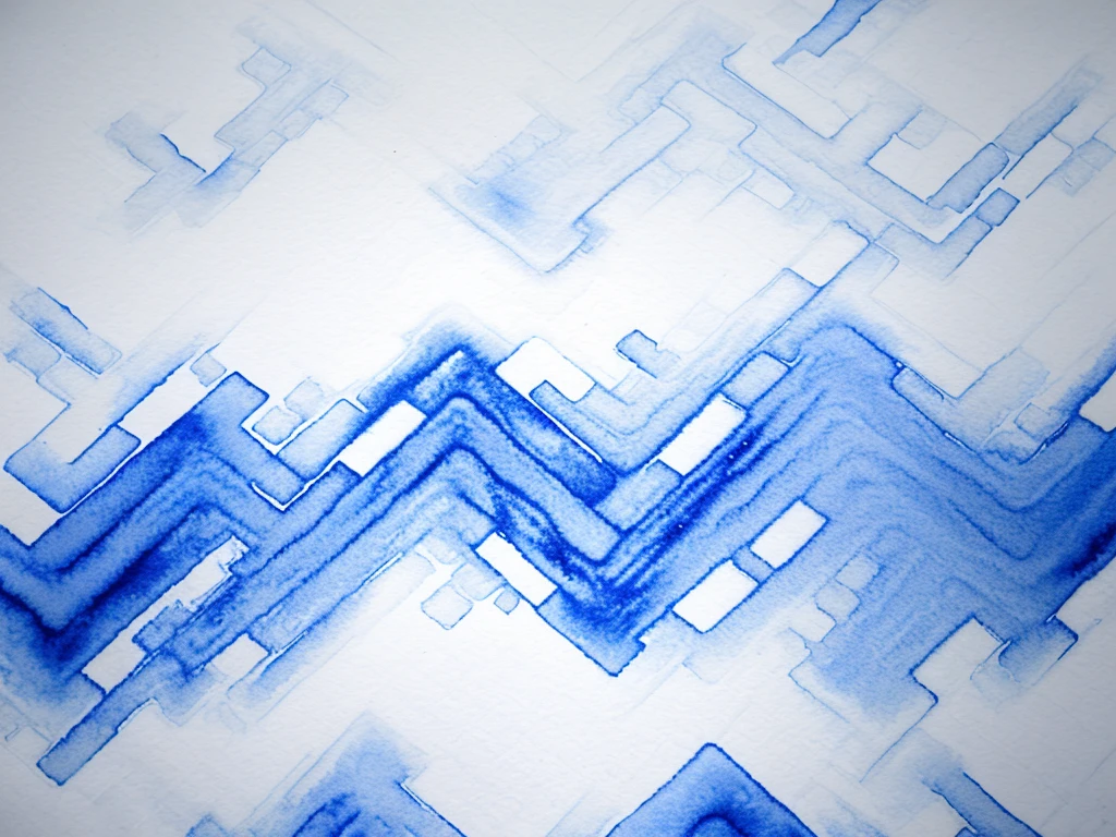 Vector japanese geometric seamless pattern background, Watercolor vibration blue and white
