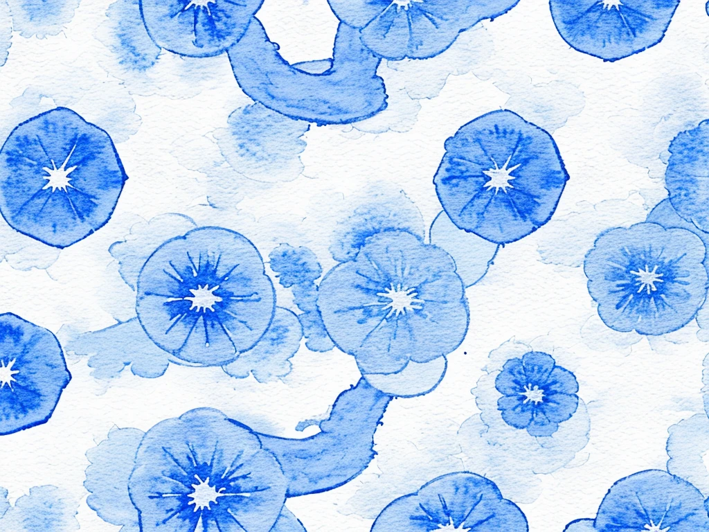 Vector japanese geometric seamless pattern background, Watercolor vibration blue and white
