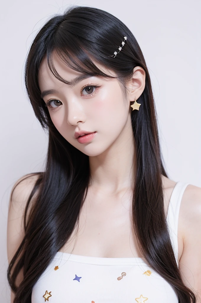 Draw a cute girl with the twelve constellations Scorpio, with Scorpio decoration, kawaii illustration, white background, line drawing style, and finally presented in the form of a logo circle