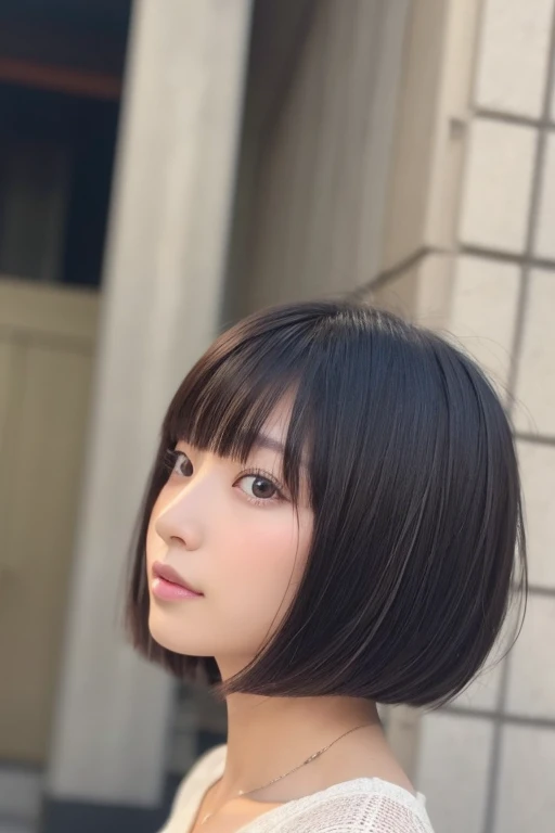 16k,very beautiful japanese woman real,hair style:{{bob cut}},age:{{24}},style:{{Beauty}},Fashion style:{{Simple}},Background:{{Simple}}
