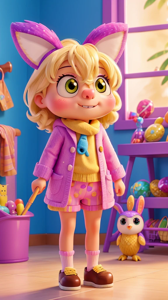 Sunny colorful sparkling sweet toothache bunny health education brushing habit owl doctor