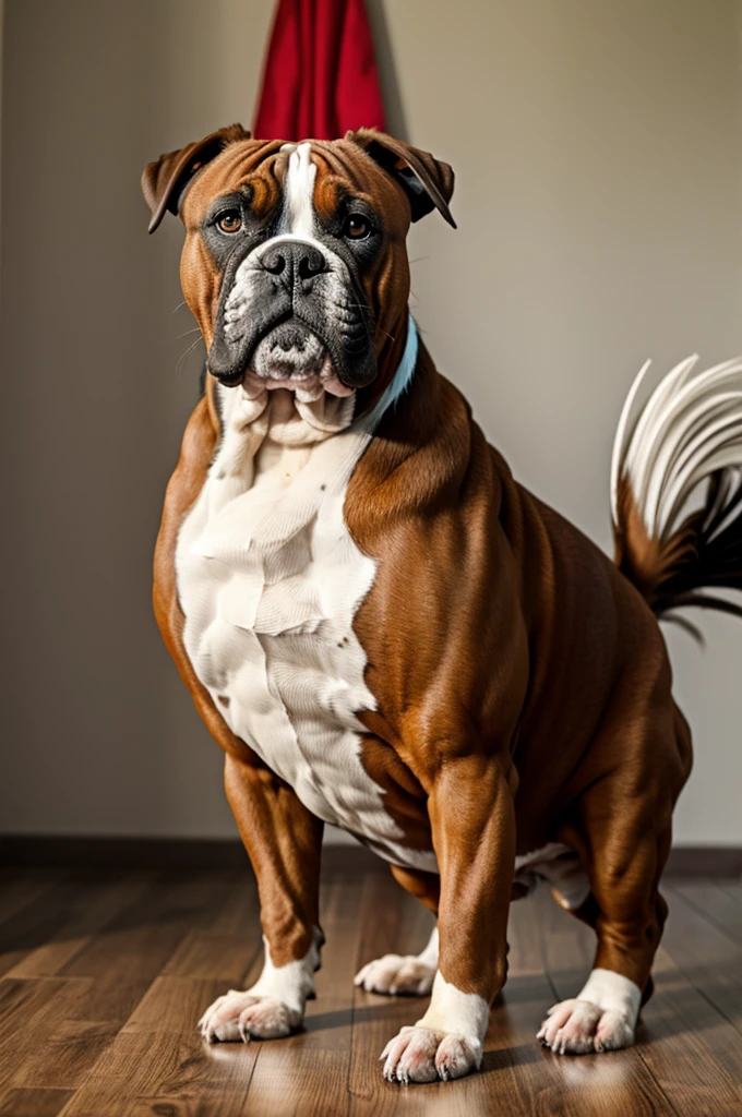 Fat boxer rooster 
