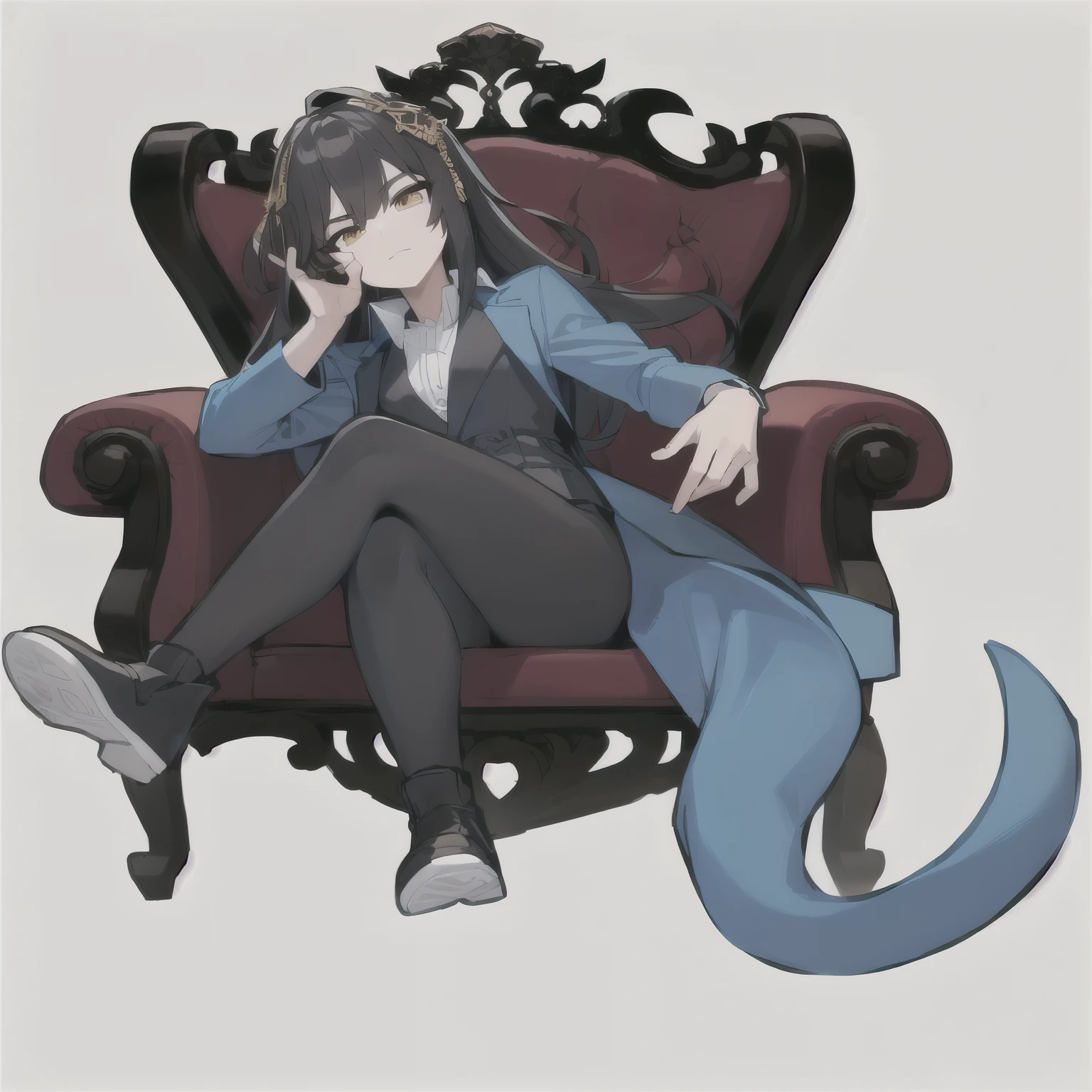 อาราฟเฟ่sitting on a chair มีหางสีน้ำเงินและมีดอกกุหลาบสีแดงอยู่บนผม, Sit on the throne.ออบซิเดียน, sitting on the throneของพระองค์, Sit on a fancy chair., sitting on the throneของพระองค์, Sit on the throne., Sit on the throne.อันวิจิตรบรรจง, sitting on the throne, Sit on the throne., resting on his throne, sitting on a chair, sitting on a chair , Dragon Man