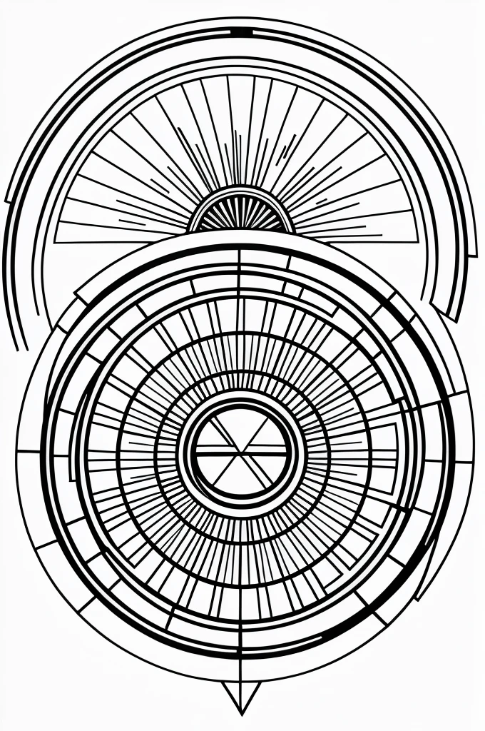 Circle with triangles around like a sun and only in lines without color or backgrounds