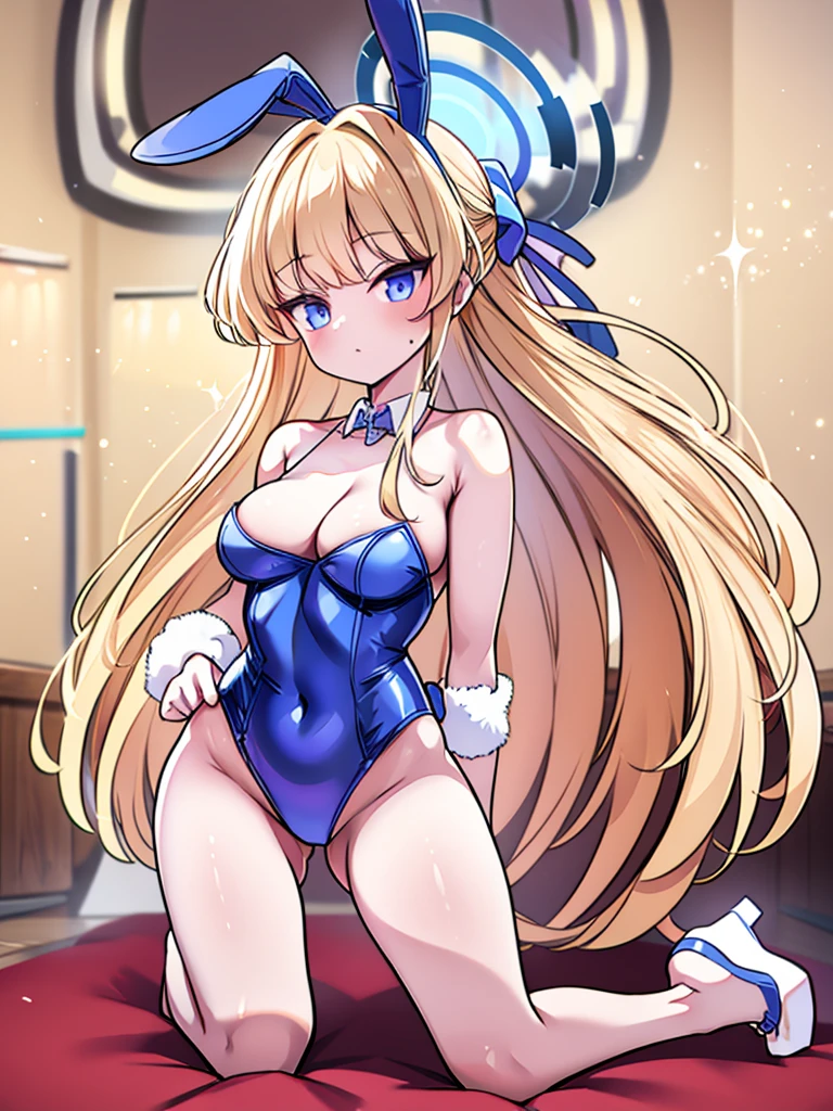 whole body sexy Bunny Costume Kneeling Small Boobs High leg