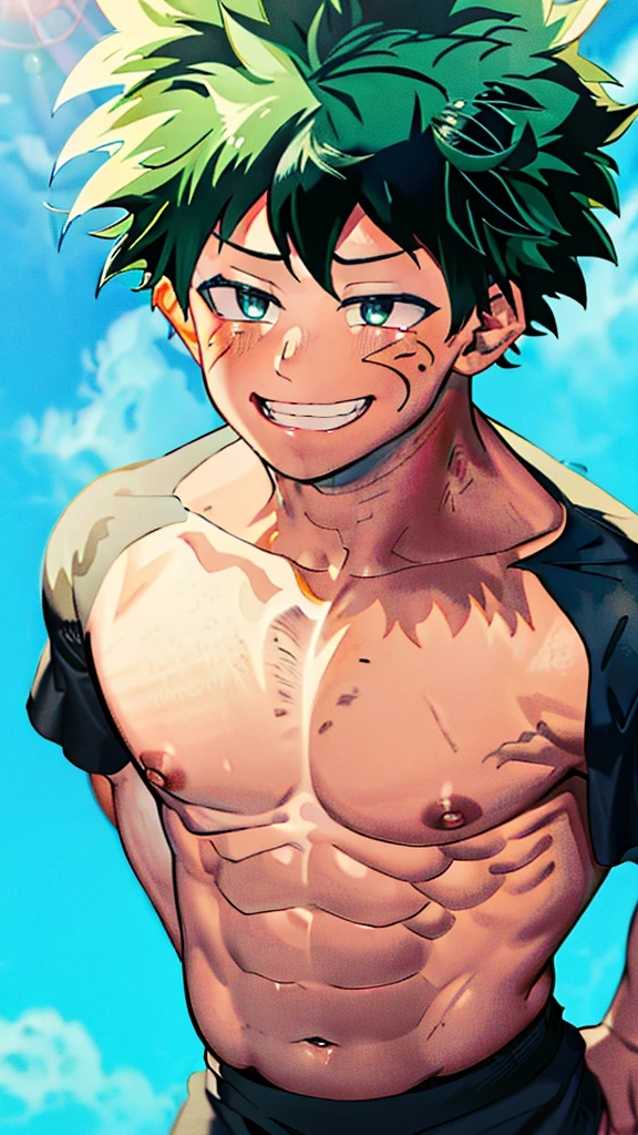 Bakugo Katsuki, ((big pecs:1.3)), handsome
